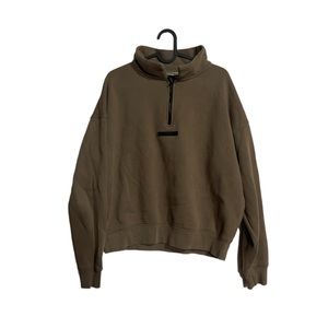 Essentials Fear of God Olive/Khaki Half Zip Up